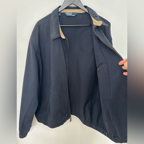 Polo Ralph Lauren Harrington Jacket Men’s XXL Navy Zip Front Classic Boxy Fit - Picture 5 of 7